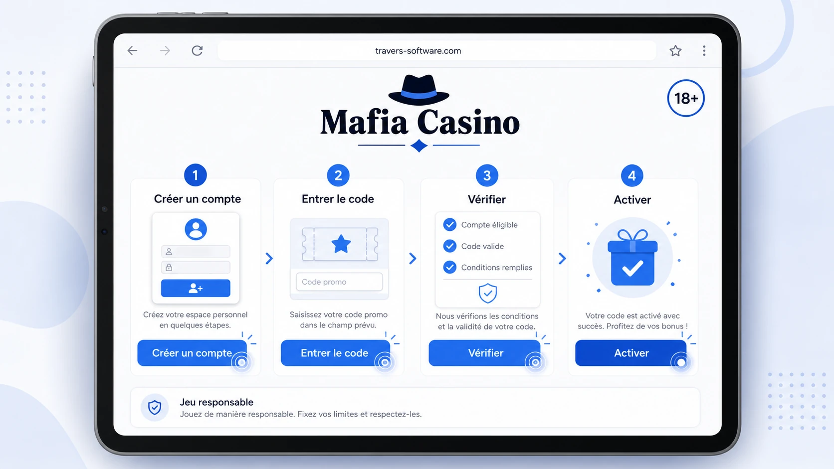 Comment activer un code promo Mafia Casino ?