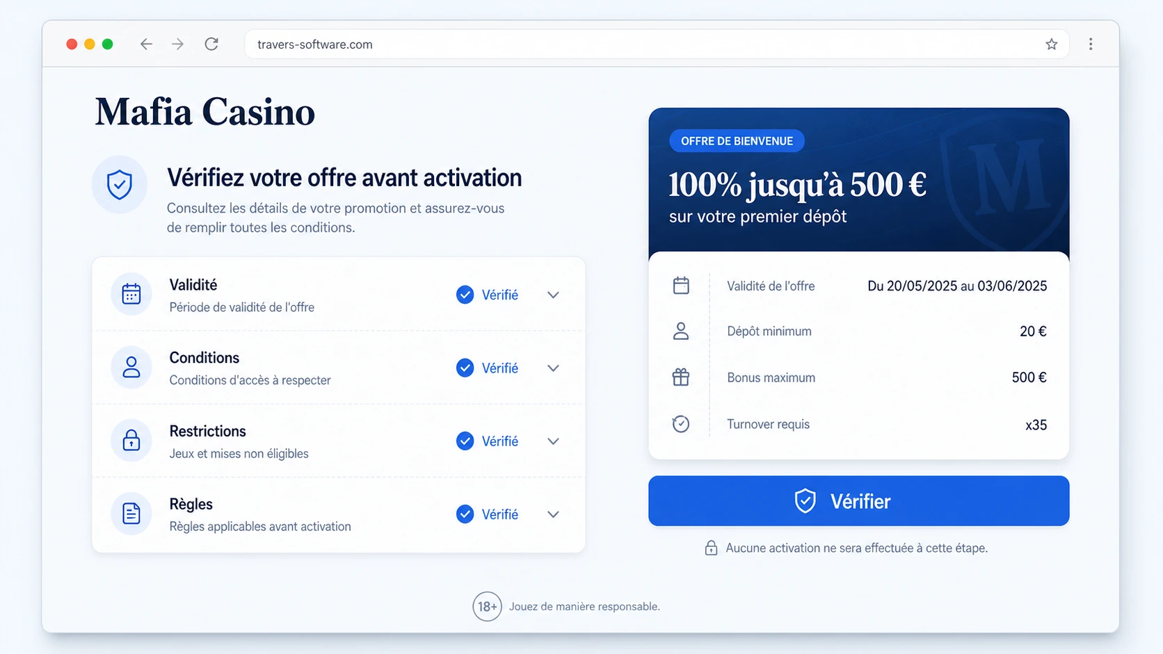 Code promo Mafia Casino : les éléments à vérifier avant utilisation